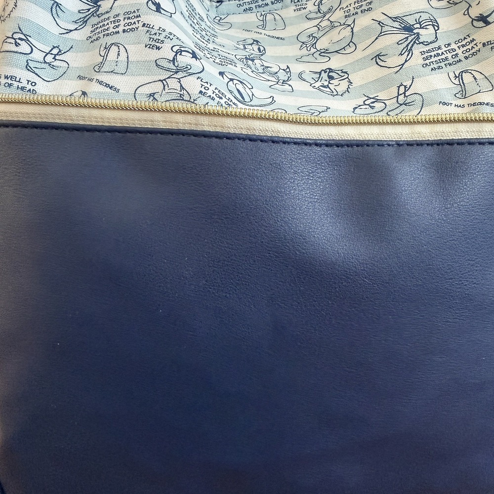 Disney Donald Duck Convertible Shoulder Crossbody Bag Navy Faux Leather Purse - Picture 3 of 16